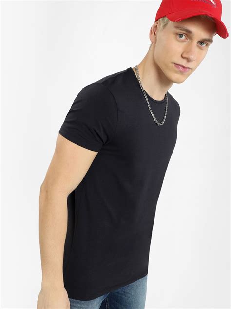 Buy Black Crew Neck T-shirt for Men