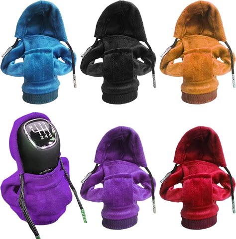 KVBUCC 5 Pieces Gear Shift Cover, Car Shift Hoodie, Shift Knob Cover ...