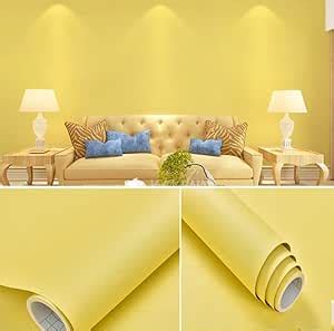 JAAMSO ROYALS Yellow Colour Plain matt Vinyl Self Adhesive Peel and ...