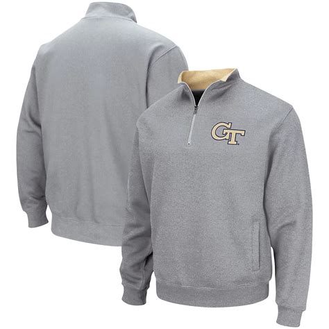 Colosseum Heathered Gray Georgia Tech Jackets Tortugas Team Logo ...