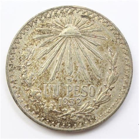 1932 Silver Mexican Un Peso Coin | Property Room