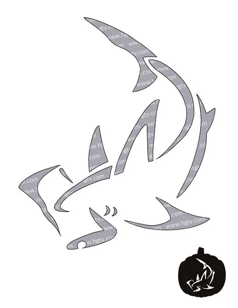 Shark Pumpkin Carving Template