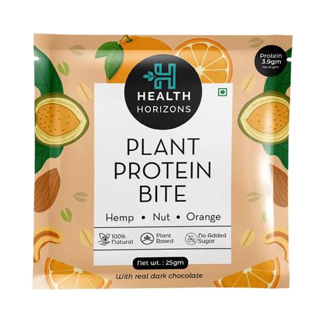 Health Horizons Plant Protein Bite Orange Flavour (Pack of 4) - Cureka ...