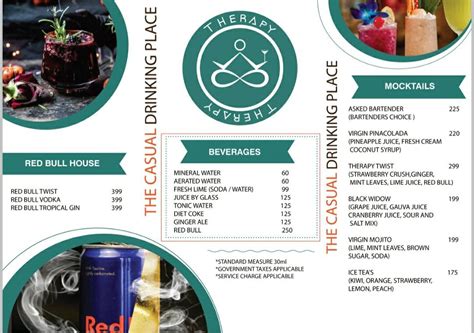 Menu at Therapy - The Casual Drinking Place, Mumbai
