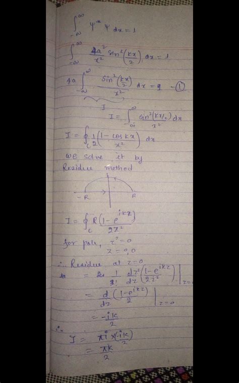Normalization of a wave packet