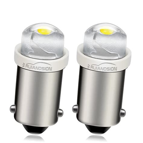 Ruiandsion 2pcs BA9S LED Bulbs 0.5W AC 6V 6000K White 200LM COB 1SMD ...