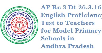 AP Rc 3 SCERT Conduct of English Proficiency Test to English teachers ...