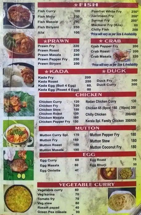 Menu at Kerela Hotels, Delhi, Shop Number F-641chandar
