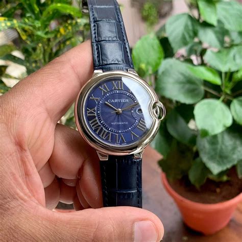 Cartier Ballon Bleu Gents Blue Dial Leather – ShahStore