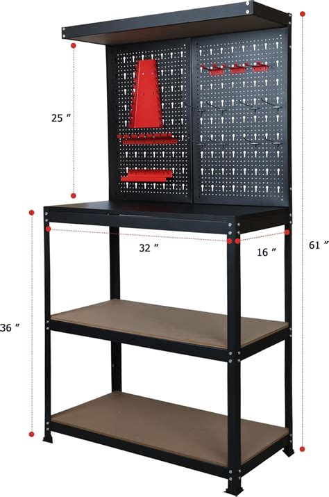 Excited Work 31.5 inch Workbench with peg Board, Multipurpose India | Ubuy