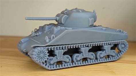 3D file M4A2 Sherman 75mm Medium Tank (US, WW2)・3D printing template to ...