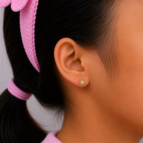 Adorable Boom Gold Earrings for Kids – WHP Jewellers