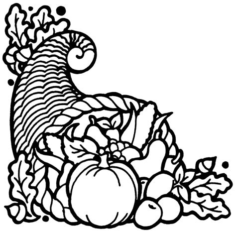Thanksgiving Dinner Clip Art Black And White