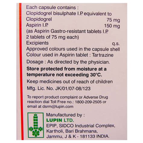 Clopitab A 150 Capsule 15's Price, Uses, Side Effects, Composition ...