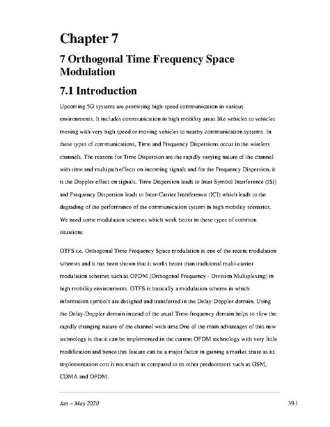 OFS-1 - Chapter 7 7 Orthogonal Time Frequency Space Modulation 7 ...