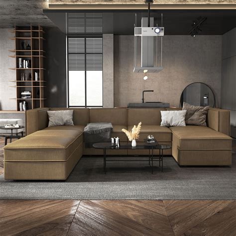 Buy Nolany Convertible Modular Sectional Sofa Couch with Reversible ...