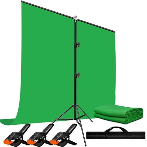 Heysliy Green Screen Background With Stand 2x2m 6 5x6 5ft | Desertcart ...