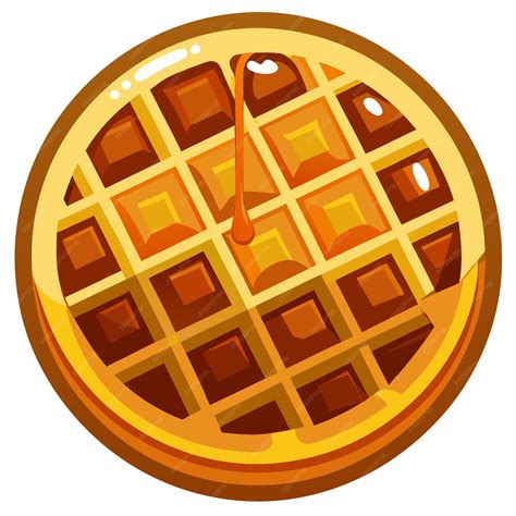 Waffle clipart cartoon style vector illustration | Premium AI-generated ...