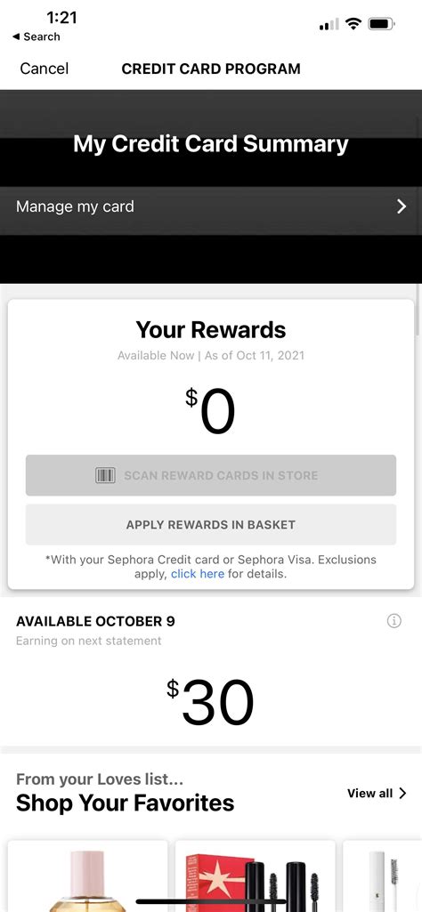 Hi! I have a new Sephora Visa Credit card and am confused by how these ...