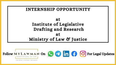 [Internship Opportunity] at Institute of Legislative Drafting and ...