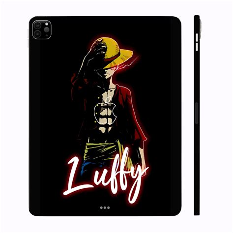Apple iPad Pro 12.9 2020 Luffy in Black Background Anime Tablet Skins