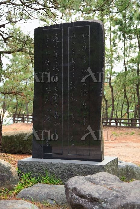京都府 琴引浜の与謝野晶子と鉄幹の歌碑 [22351512] | 写真素材・ストックフォトのアフロ