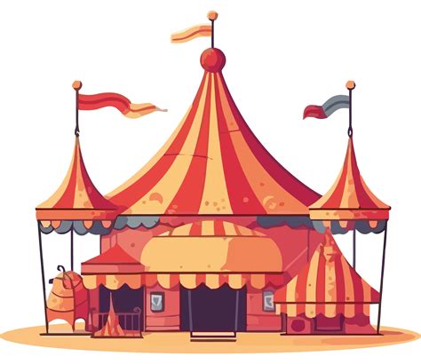A cartoon circus tent with a big top 49671303 PNG