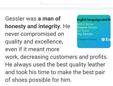 Describe the character of Mr. Gessler.tell me this ques ans - Brainly.in