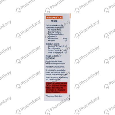 Raciper 40 MG Powder For Injection (1): Uses, Side Effects, Price ...
