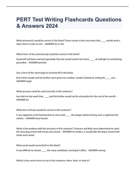 Image result for Pert Test Sample Questions