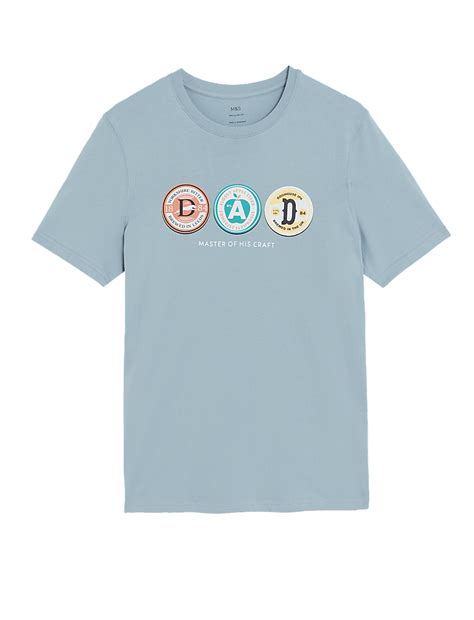 Buy Pure Cotton Dad Graphic T-Shirt at Marks & Spencer