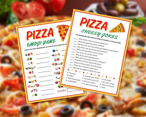 Pizza Party Game Bundle Pizza Games Birthday Party Games for Kids Adults Classroom Pizza Party ...