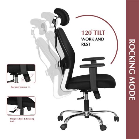Matrix Torin High Back Office Chair In Black Colour — TREVI FURNITURE
