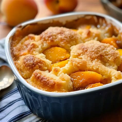 Lazy Man Peach Cobbler The Easiest Southern Style Dessert – Clara's Recipes