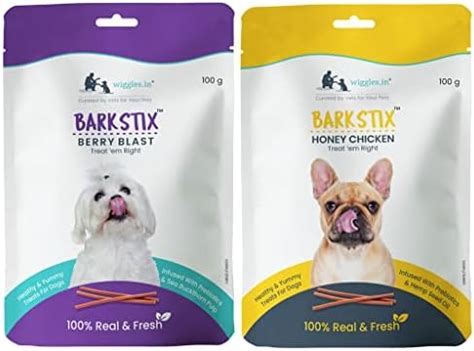 Buy Wiggles Barkstix Dog Treats (Chicken & Strawberry, 100G) | Fresh ...