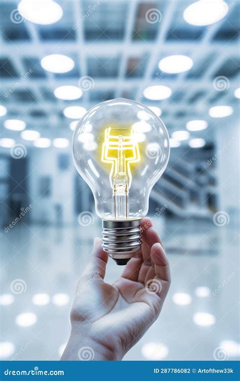 Futuristic Precision: Metallic Robot Hand Holding a Light Bulb Stock ...