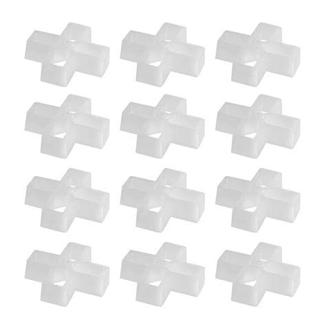 Buy 100x Cross Shaped Tile Spacers 10mm Joints Plastic Hollow Structure ...