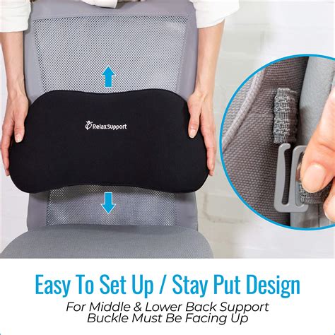 RELAX SUPPORT RS1 Soft Lumbar Support Pillow - Office Chair Back ...