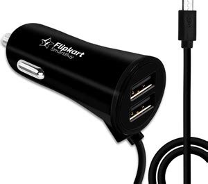Flipkart SmartBuy 4.8A Dual Port Turbo Universal Car Charger with Cable ...