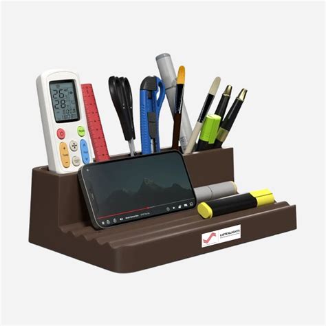 Everyday Organisers Pen Stand for Study Table Multi Compartment Desk ...