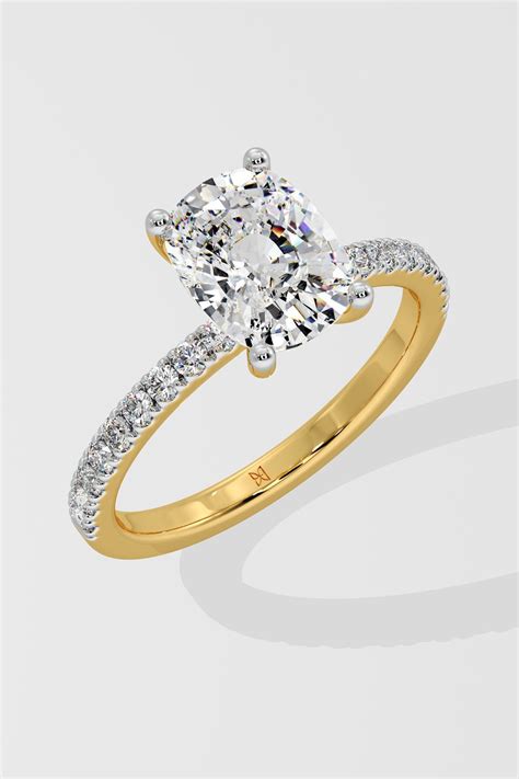 Buy Lab Grown 1.5 ct Elongated Cushion Diamond Ring – House of Quadri