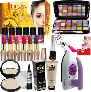 LILIUM Travel Combo Makeup Sets With Iron & Gold Facial Kit, Pack of 21 ...