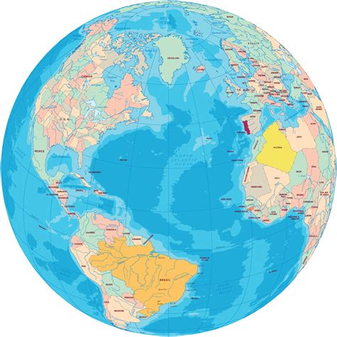 North Atlantic Ocean Map