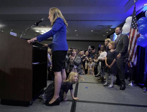 Virginia Congresswoman-elect Abigail Spanberger (D) gives her ...