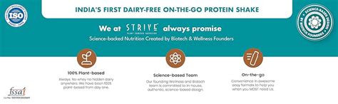 Strive Vegan Protein Shake with 12.6g Plant Protein and 25% Calcium ...