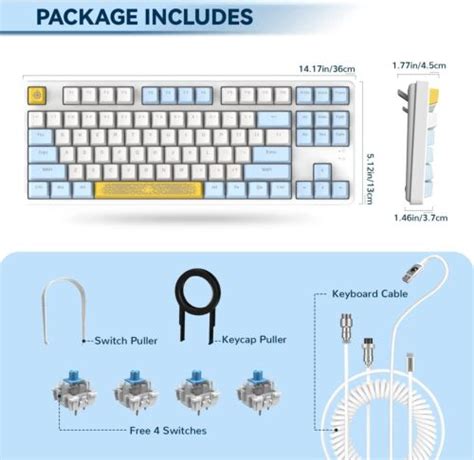 RGB Backlit Gaming Keyboard Hot-Swappable Blue | Ubuy India