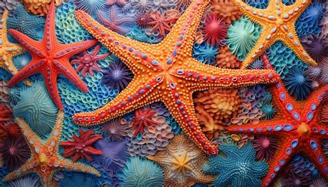 A starfish of 1000 colors | Premium AI-generated image