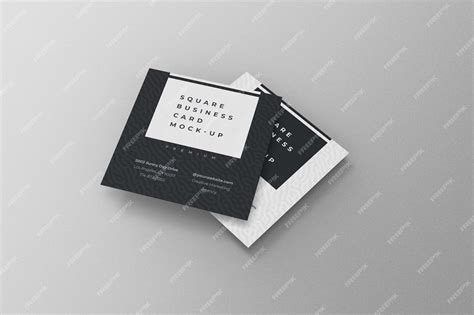 Premium PSD | Square business card mockup psd template
