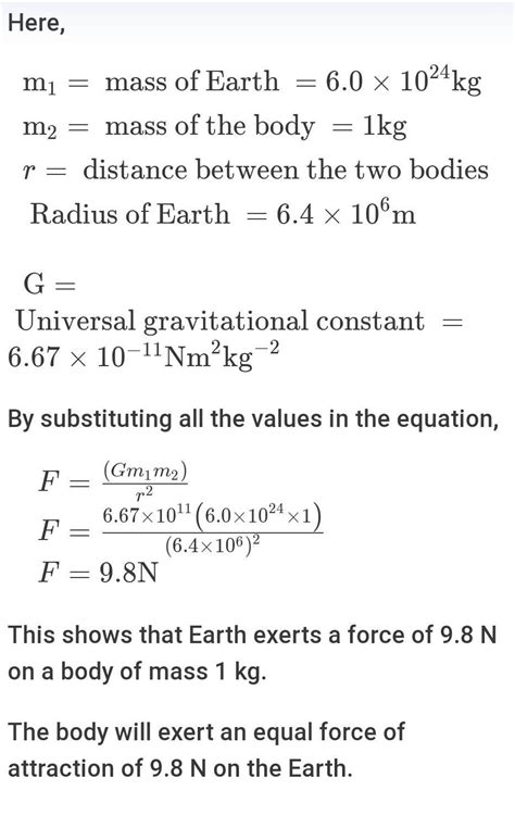 What is the magnitude of the gravitational force between the earth and ...
