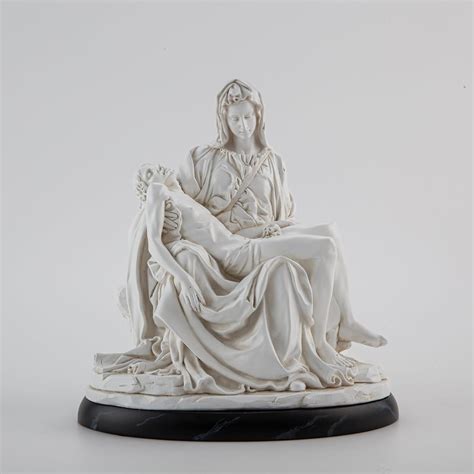 Amazon.com: ShineOnAngel Pieta Statue - Michelangelo’s Pietà Replica Sculpture - Hand Painted ...